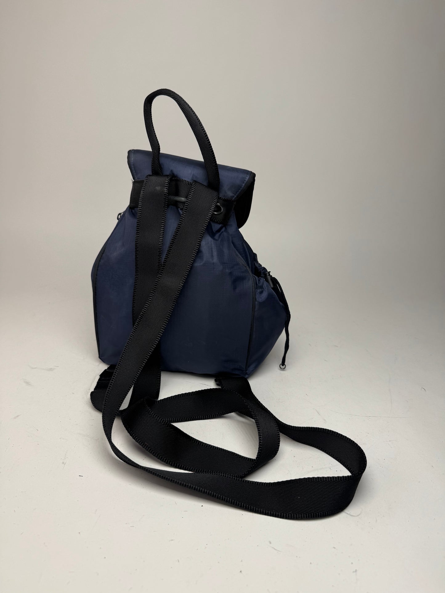 Vintage Courreges Polyester Backpack Navy Black