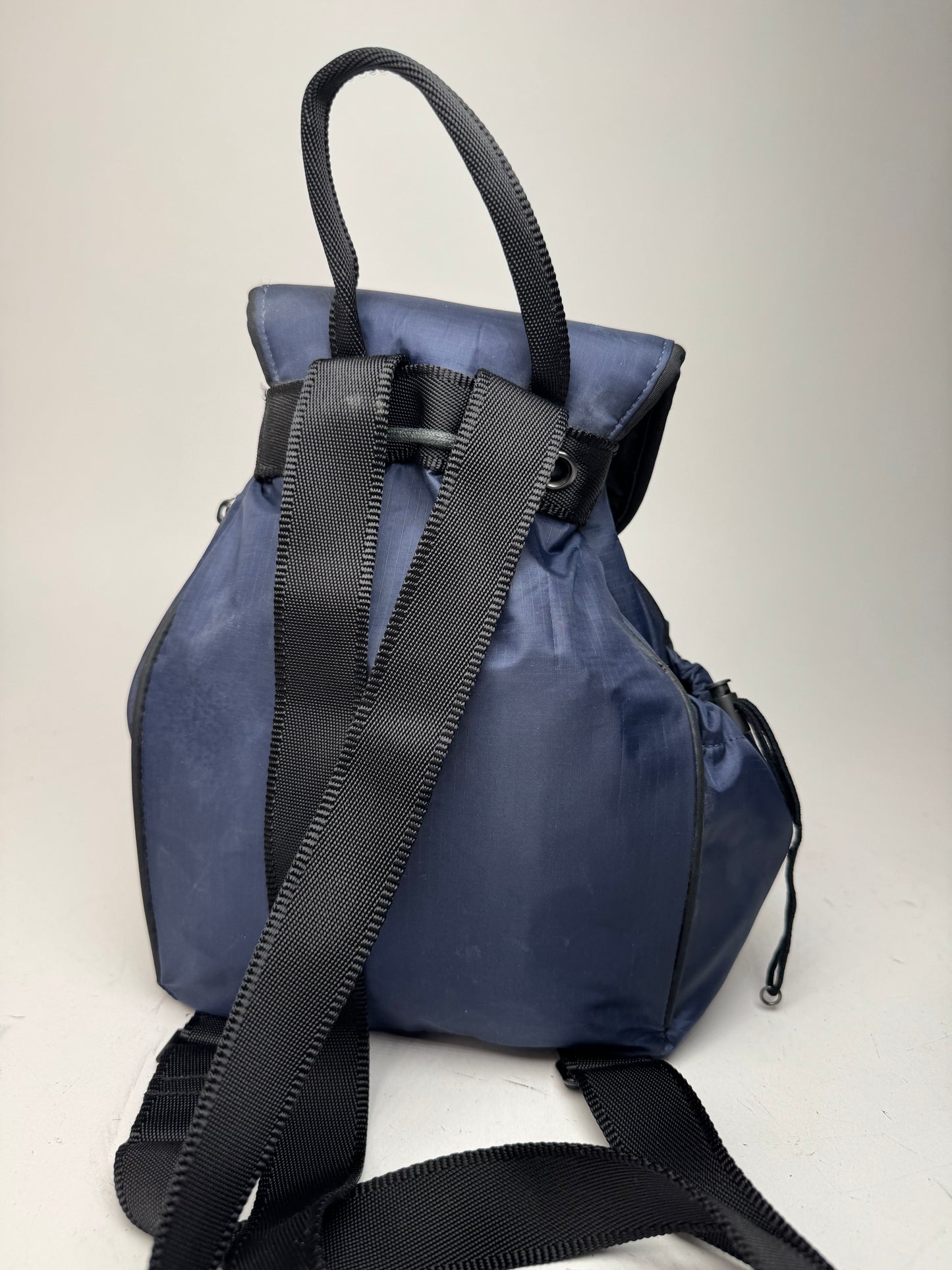 Vintage Courreges Polyester Backpack Navy Black