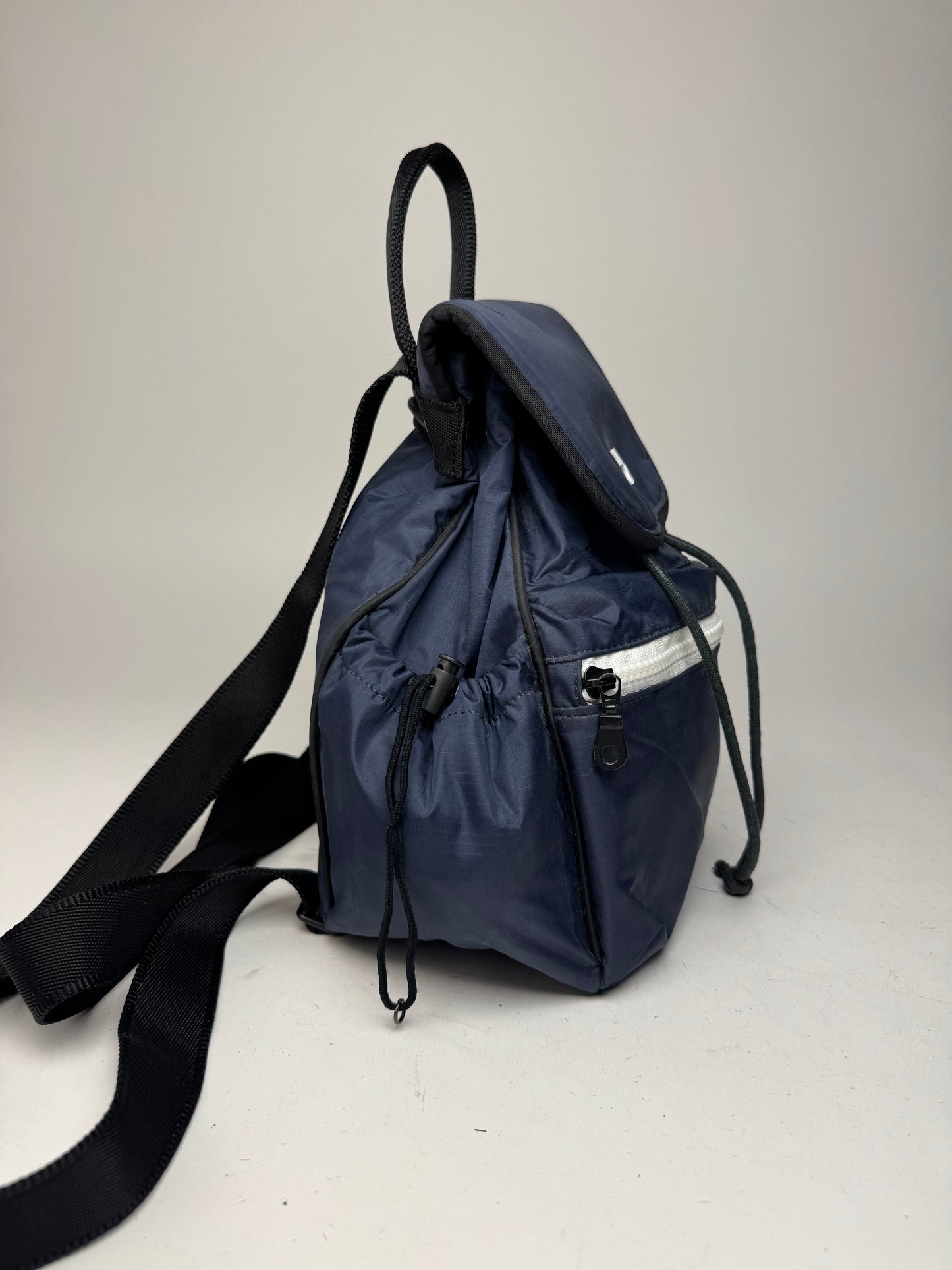 Vintage Courreges Polyester Backpack Navy Black