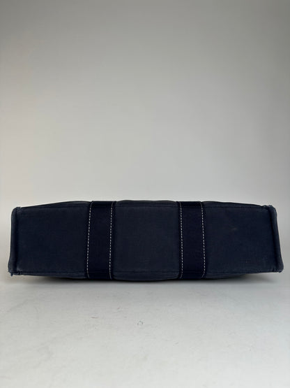Vintage Hermes Canvas Tote Bag Navy