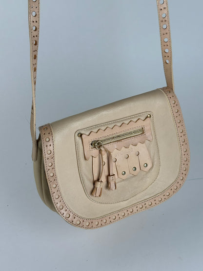 Sac vintage en cuir Chloé beige