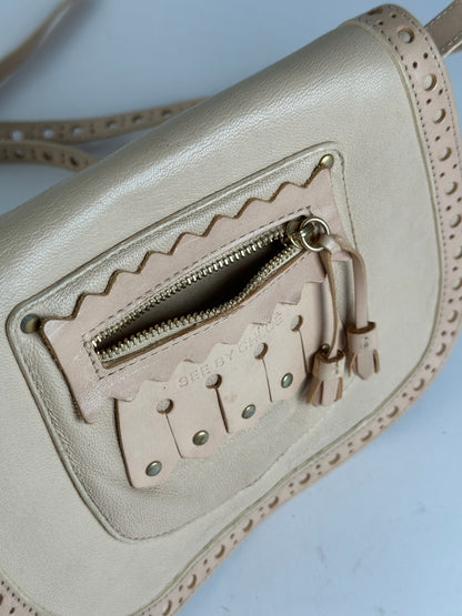 Sac vintage en cuir Chloé beige