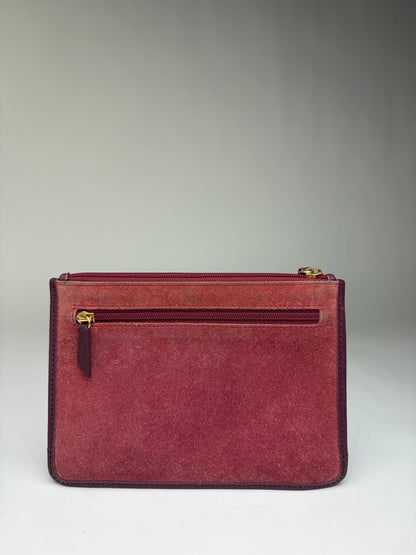 Vintage Loewe Zip-Around Wallet c. Late 1990s Burgundy Pink