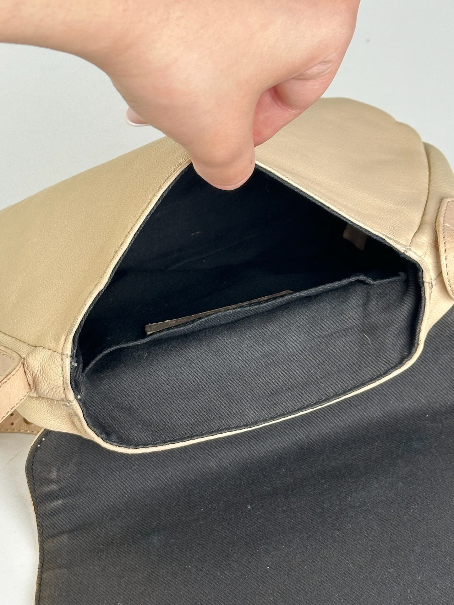 Sac vintage en cuir Chloé beige