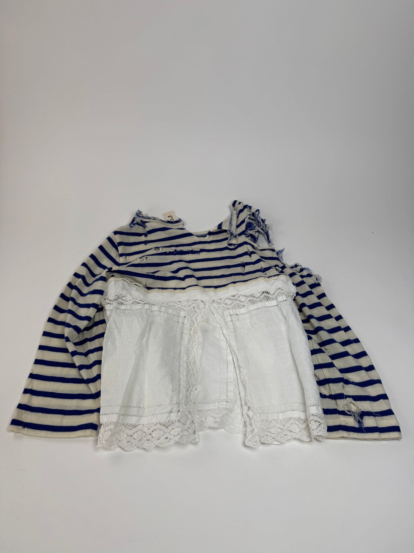Vintage Comme Des Garcos Avantgarde Striped Top Navy White M