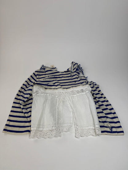 Vintage Comme Des Garcos Avantgarde Striped Top Navy White M