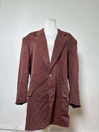 Vintage Dior Men's Blazer Burgundy Silver Buttons M