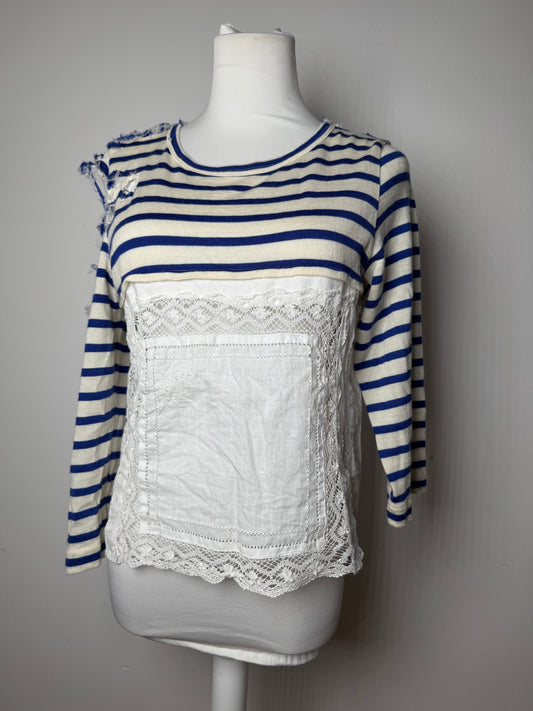 Vintage Comme Des Garcos Avantgarde Striped Top Navy White M