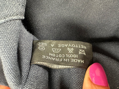 Vintage Hermes Canvas Tote Bag Navy