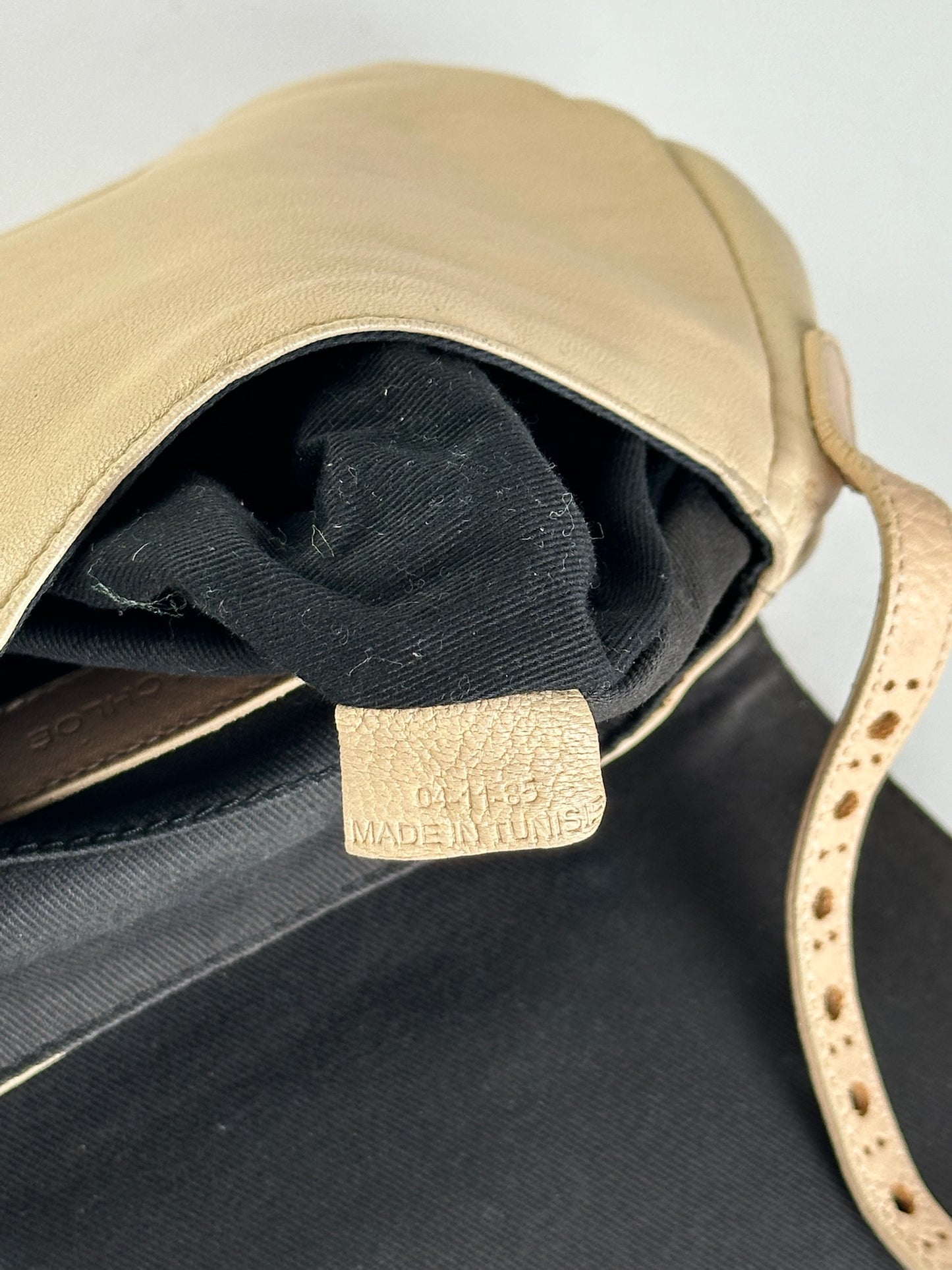 Sac vintage en cuir Chloé beige