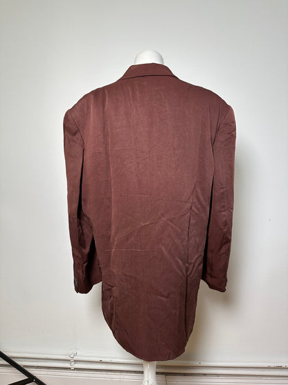 Vintage Dior Men's Blazer Burgundy Silver Buttons M