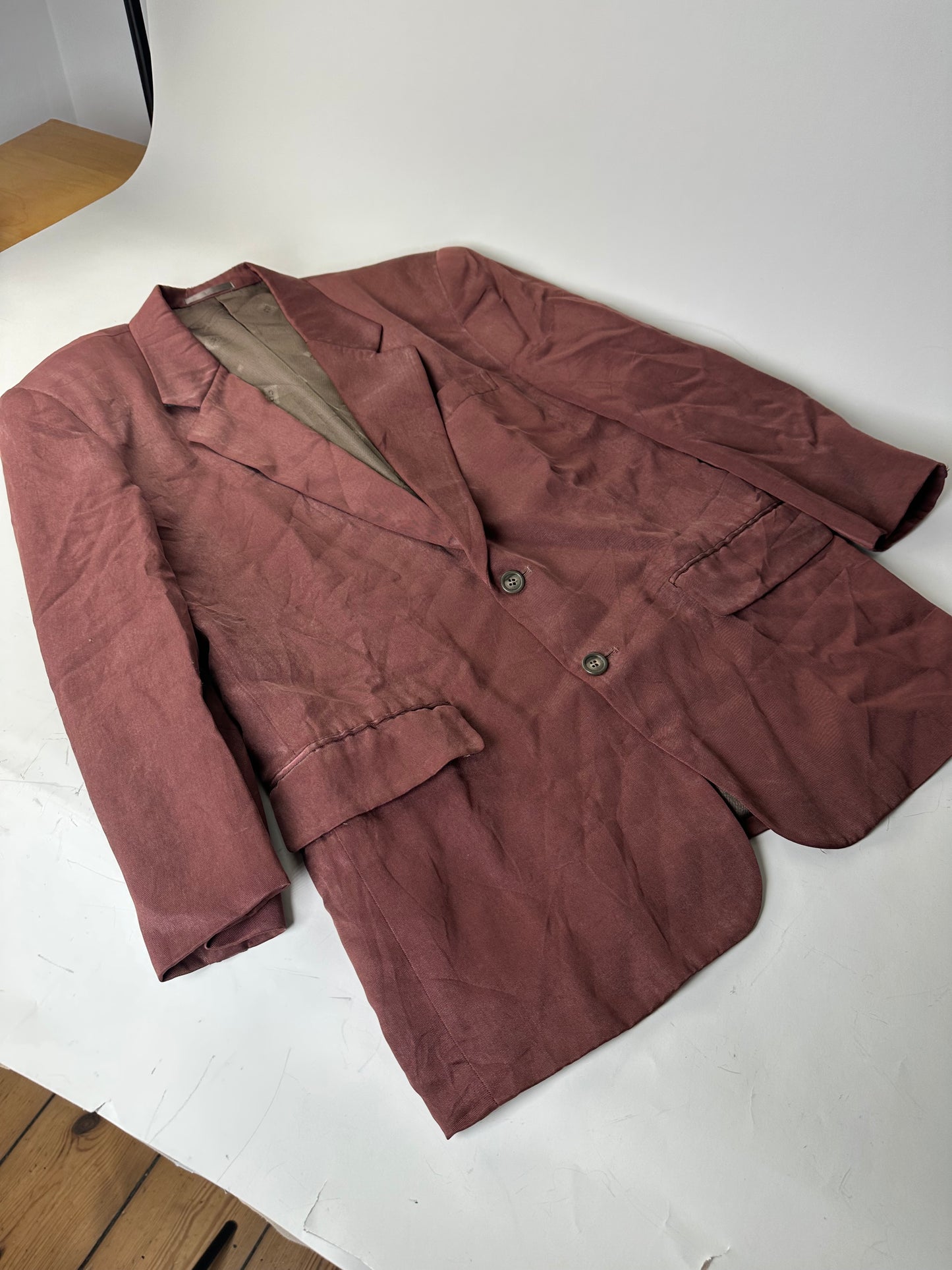 Vintage Dior Men's Blazer Burgundy Silver Buttons M