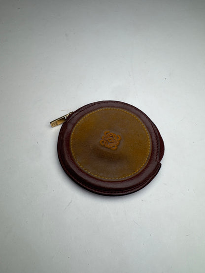 Vintage Loewe Madrid Anagram Logo Leather Purse Brown