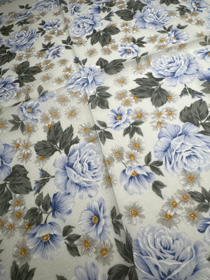 Vintage Dior Scarf Blue White