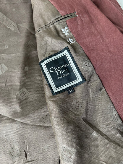 Vintage Dior Men's Blazer Burgundy Silver Buttons M
