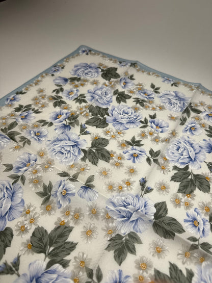 Vintage Dior Scarf Blue White