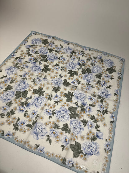 Vintage Dior Scarf Blue White