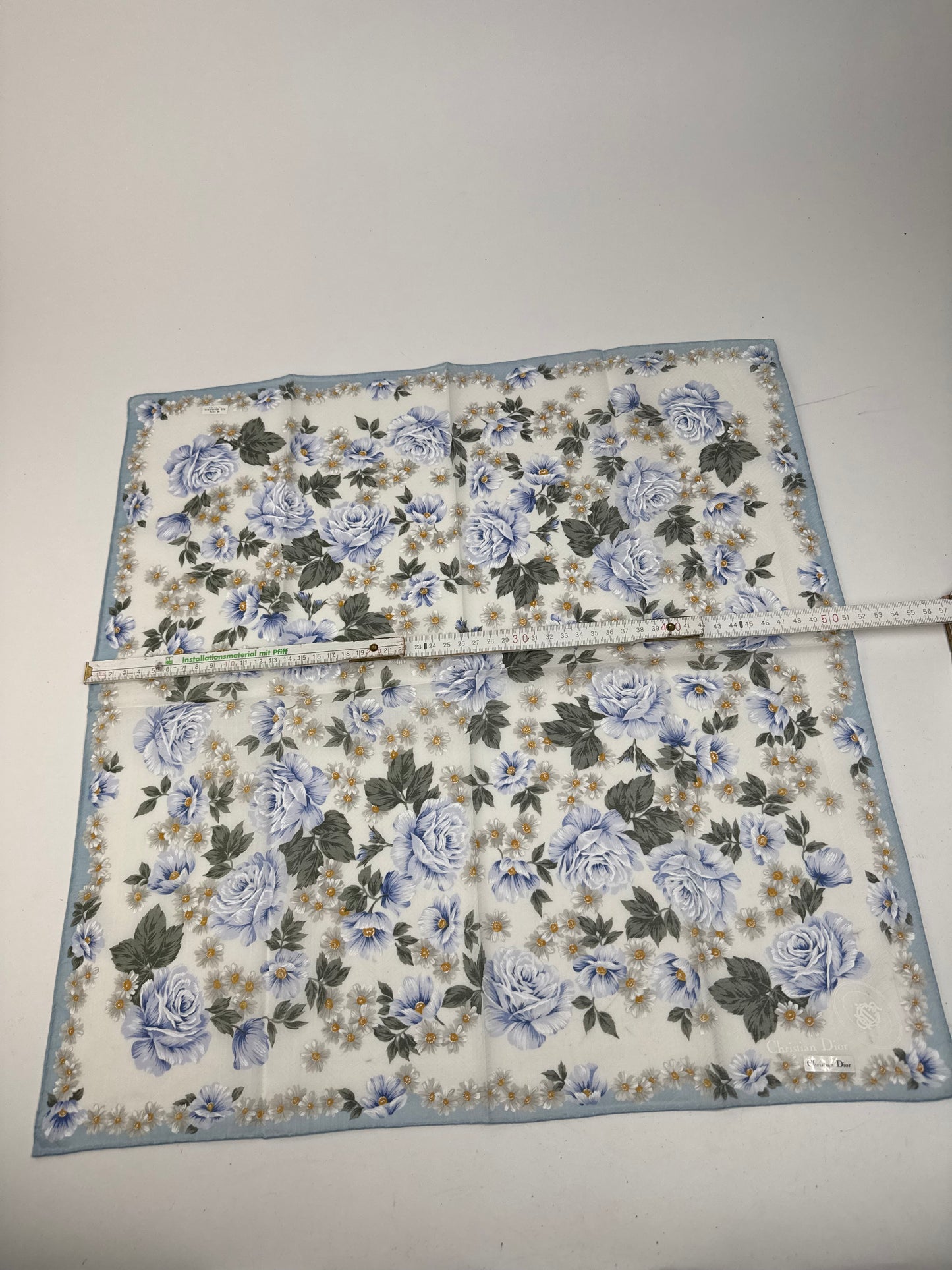 Vintage Dior Scarf Blue White