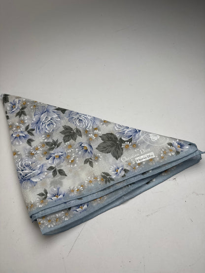 Vintage Dior Scarf Blue White