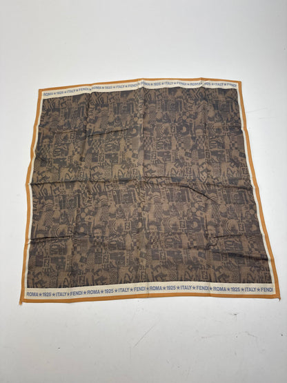 Vintage Fendi Avantgarde Scarf Brown