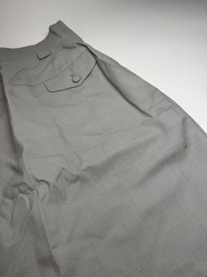 Vintage Dior Skirt Checked Grey White S
