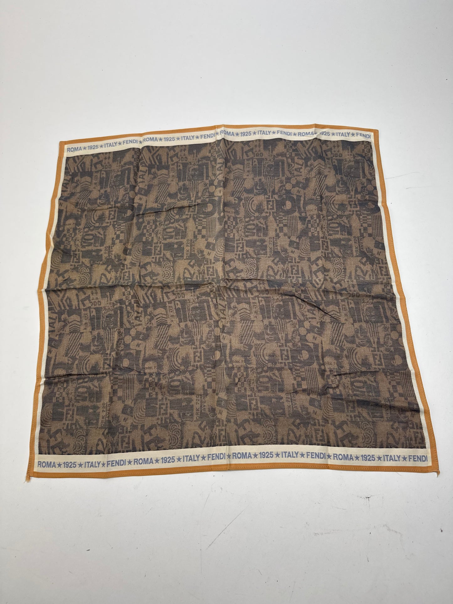 Vintage Fendi Avantgarde Scarf Brown