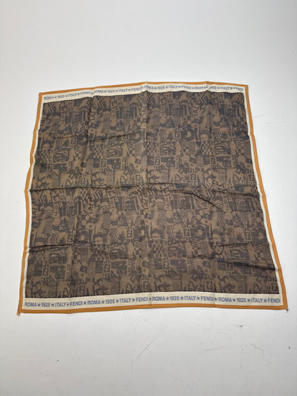 Vintage Fendi Avantgarde Scarf Brown