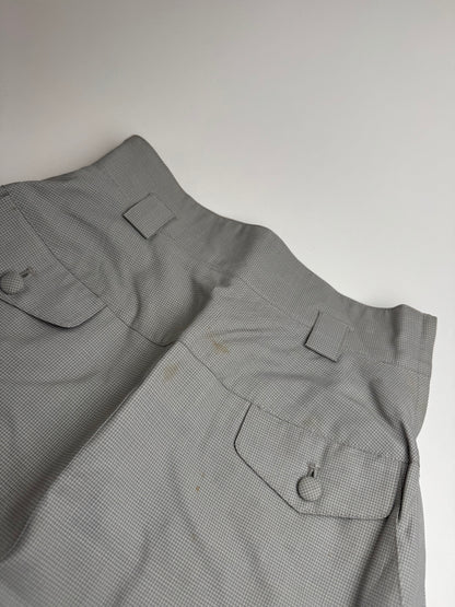 Vintage Dior Skirt Checked Grey White S