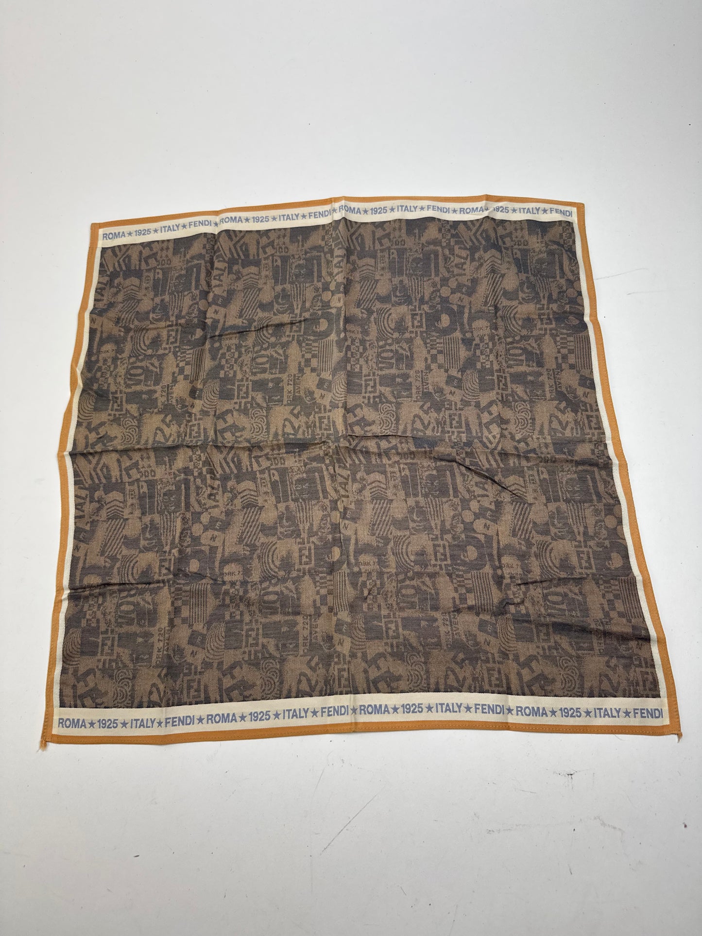 Vintage Fendi Avantgarde Scarf Brown