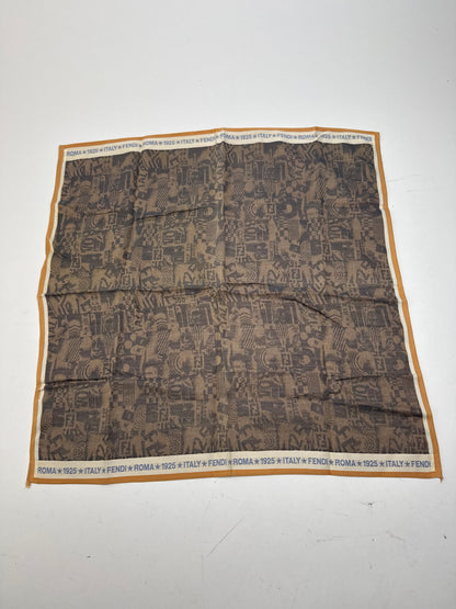 Vintage Fendi Avantgarde Scarf Brown