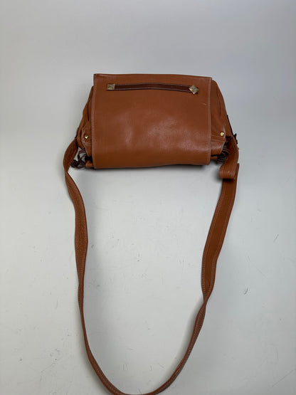 Vintage Givenchy Studded Leather Shoulder Bag Brown Gold