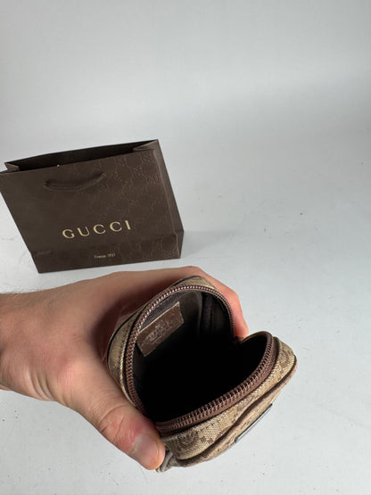 Vintage Gucci Monogram Mini Bag Brown Beige