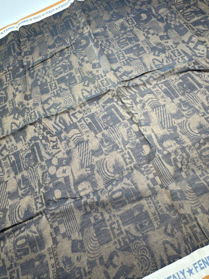 Vintage Fendi Avantgarde Scarf Brown