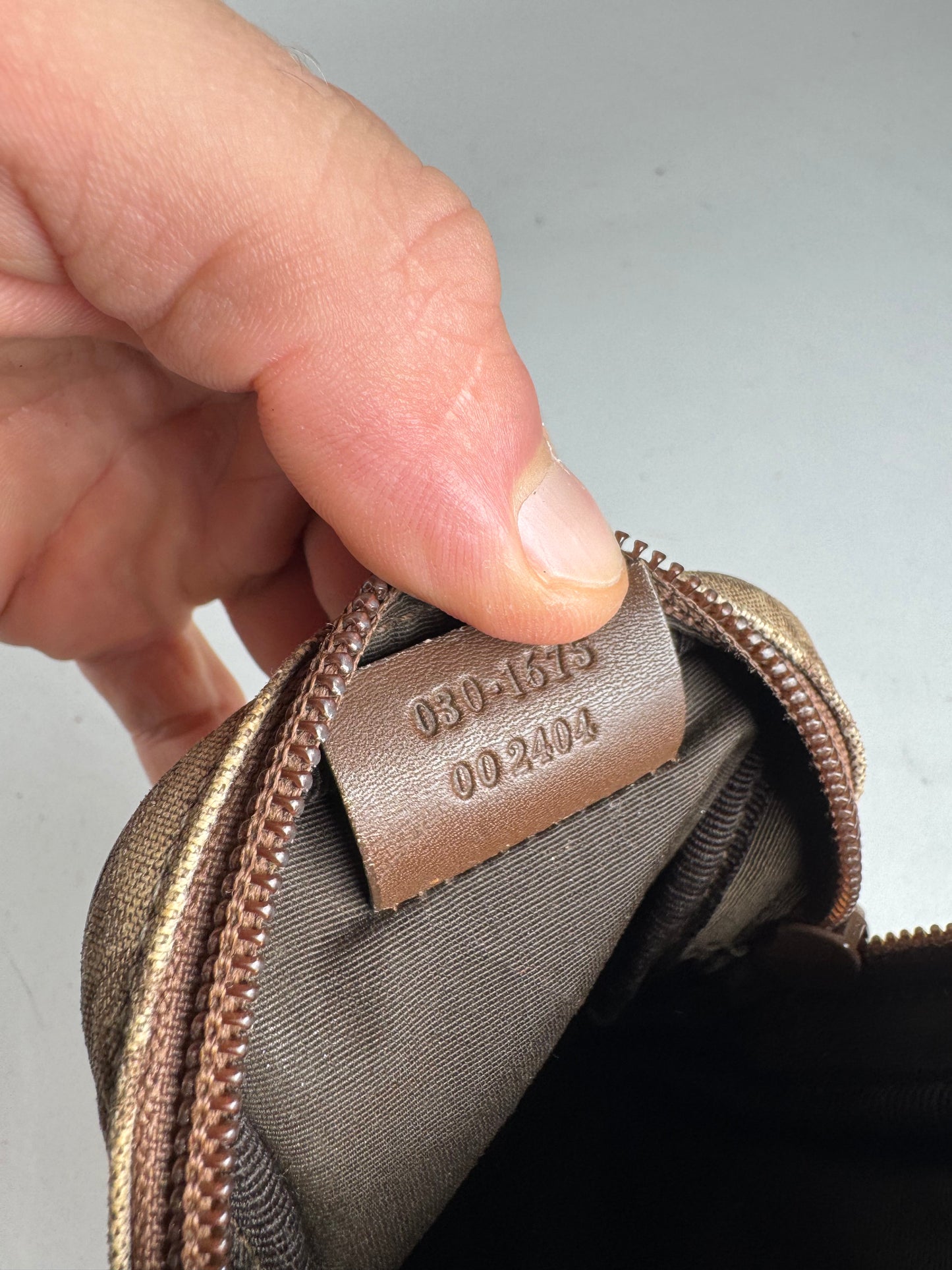 Vintage Gucci Monogram Mini Bag Brown Beige