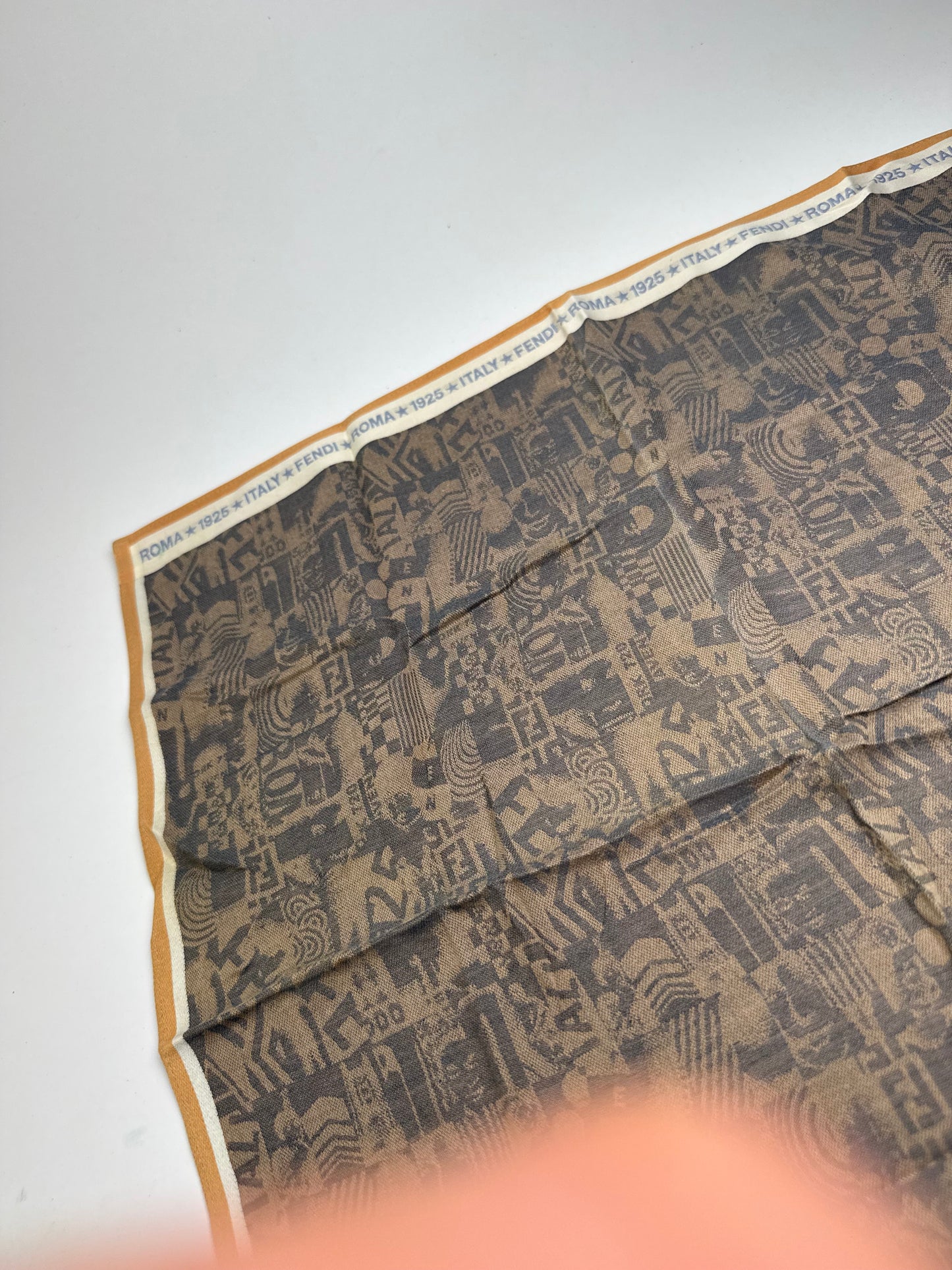 Vintage Fendi Avantgarde Scarf Brown