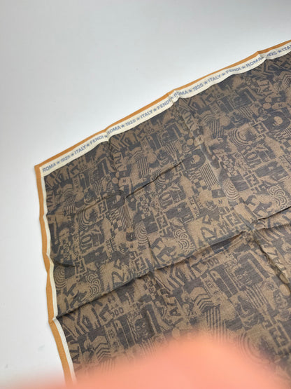 Vintage Fendi Avantgarde Scarf Brown