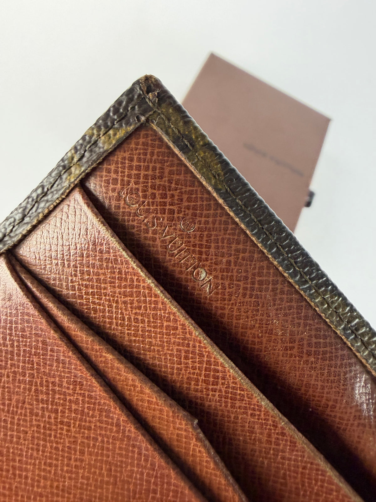 Vintage Louis Vuitton Monogram Canvas Bifold Wallet Brown