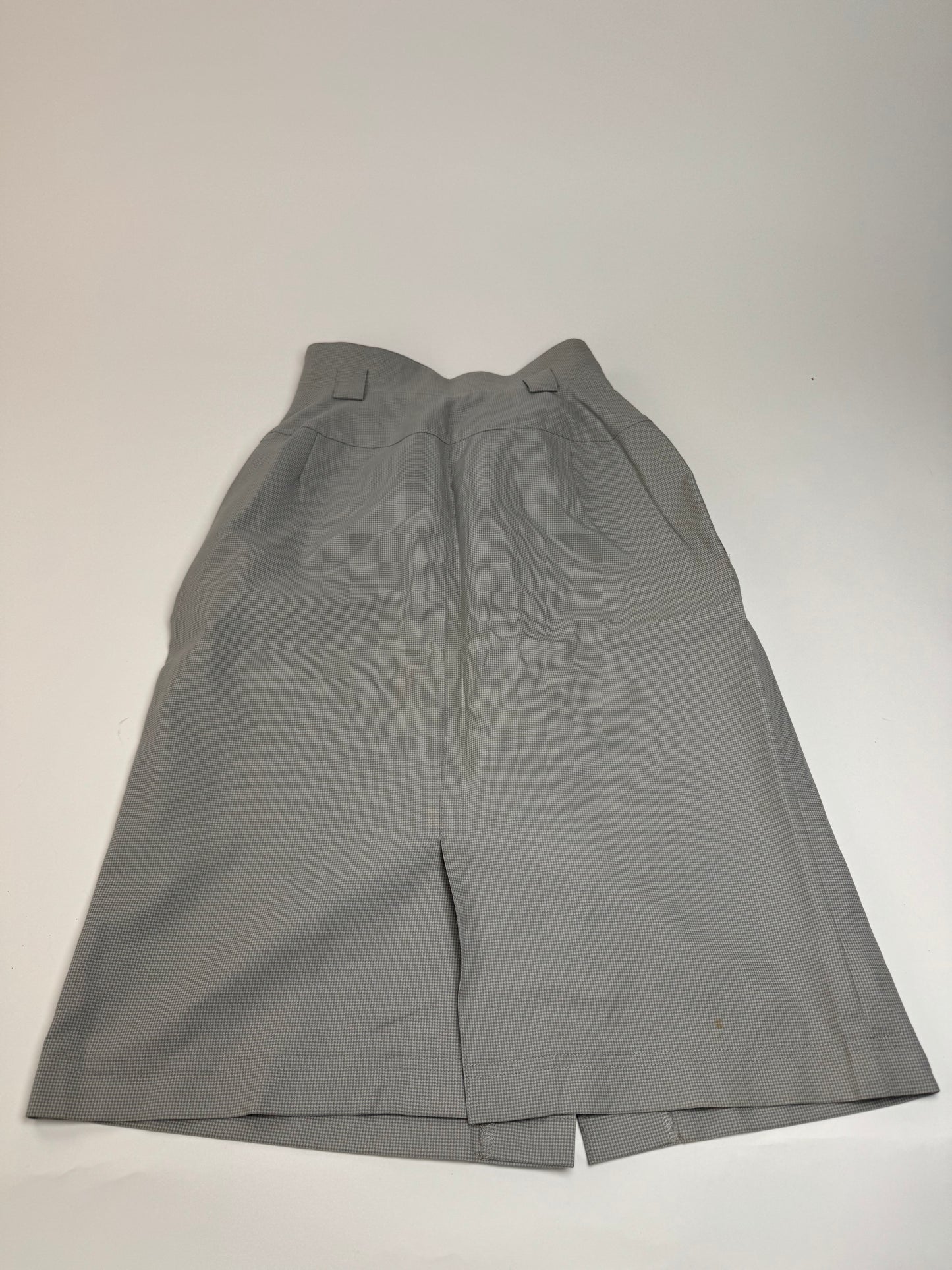 Vintage Dior Skirt Checked Grey White S