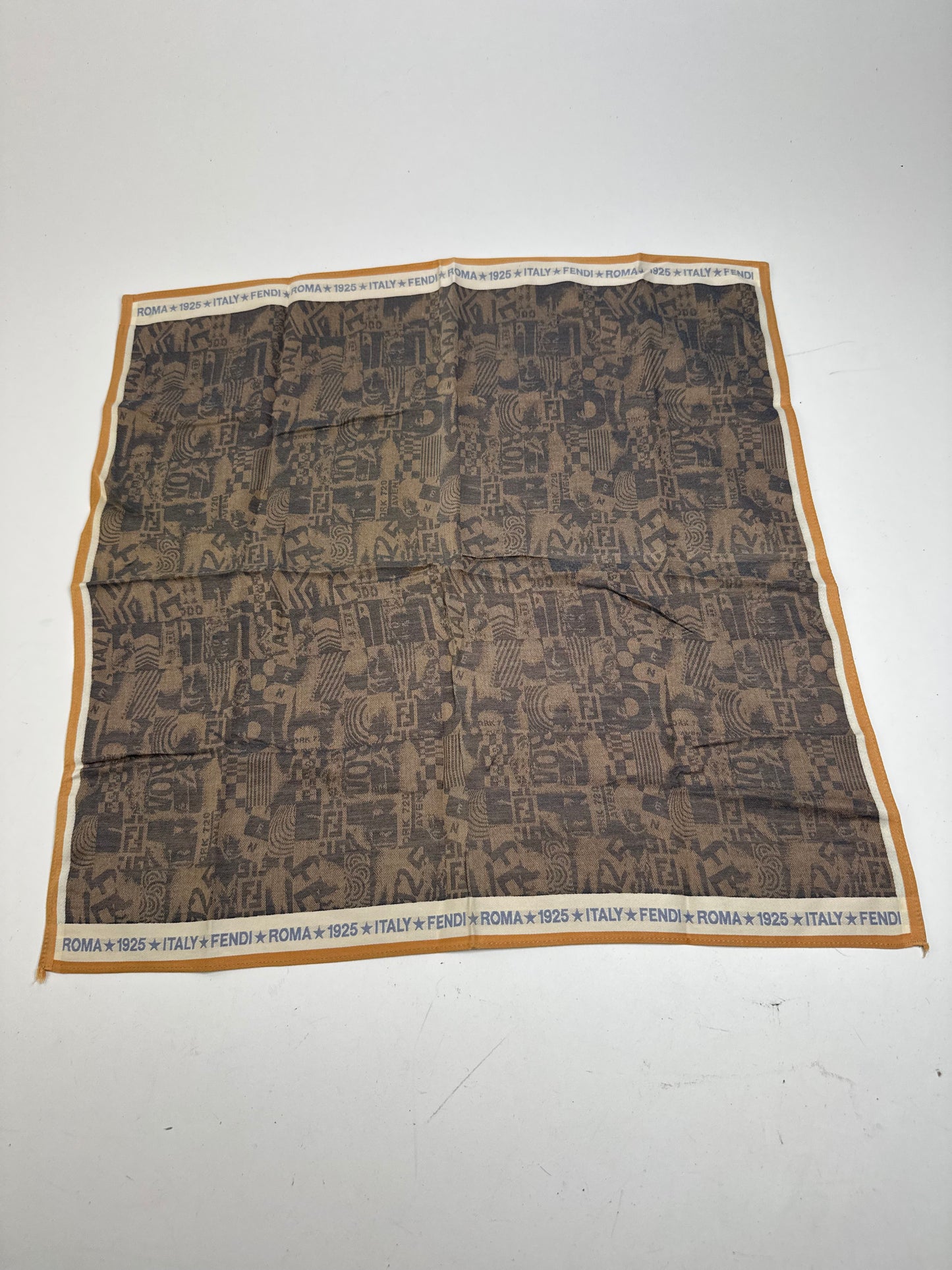 Vintage Fendi Avantgarde Scarf Brown