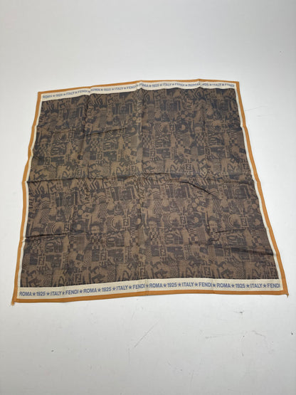 Vintage Fendi Avantgarde Scarf Brown