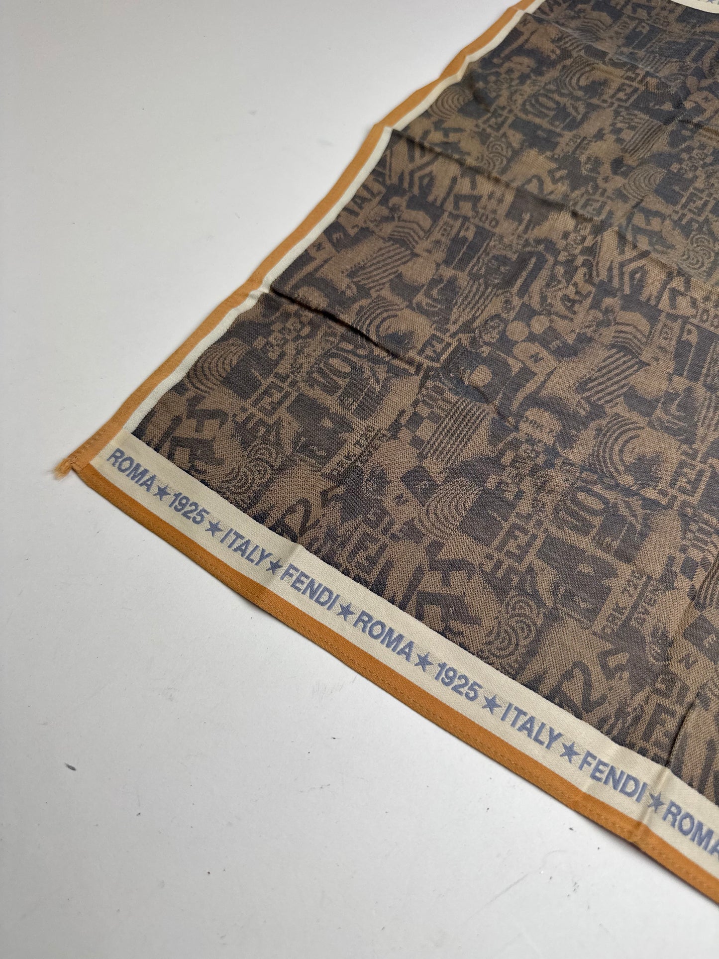 Vintage Fendi Avantgarde Scarf Brown