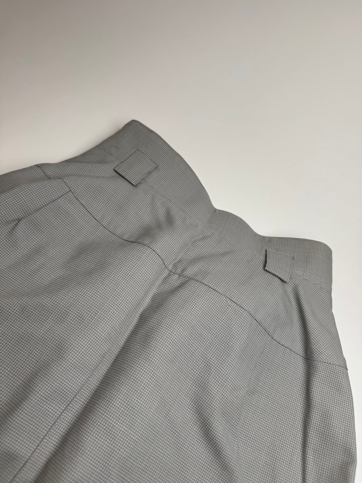 Vintage Dior Skirt Checked Grey White S