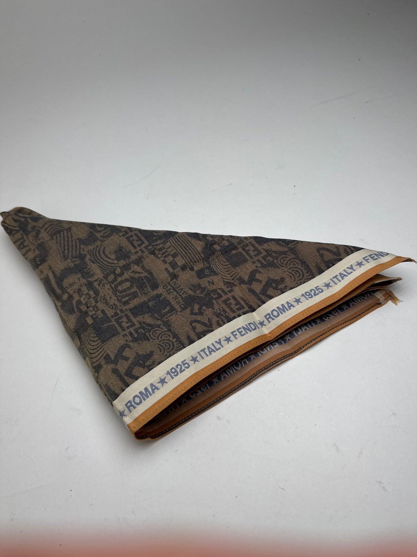 Vintage Fendi Avantgarde Scarf Brown