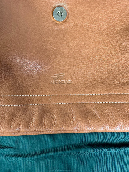Vintage Givenchy Studded Leather Shoulder Bag Brown Gold
