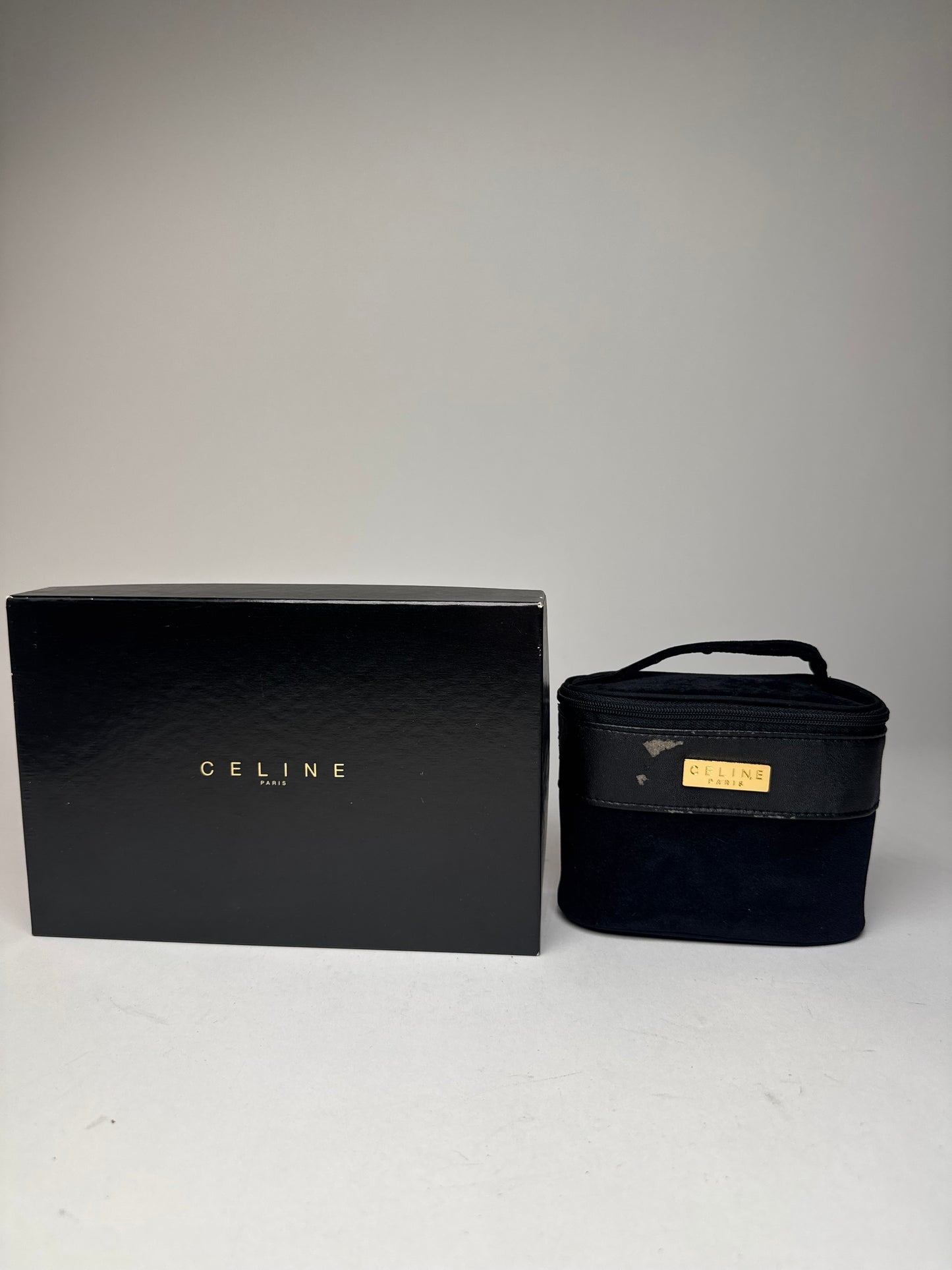 Vintage Celine Paris Mini Canvas Bag Black