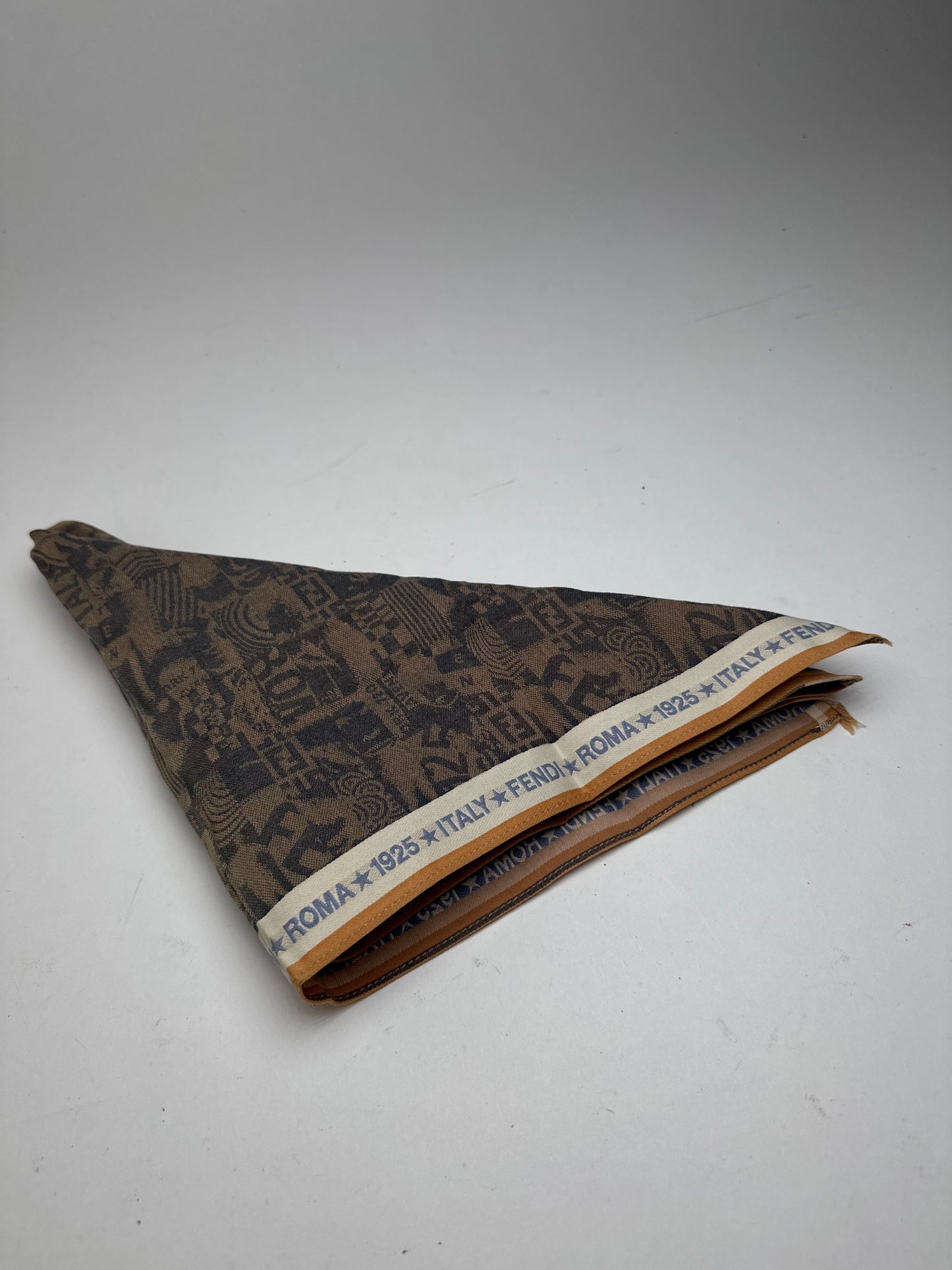 Vintage Fendi Avantgarde Scarf Brown