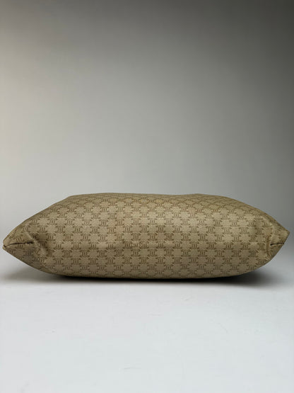 Vintage Celine Macadam Canvas Tote Late 1980s–1990s Beige Brown