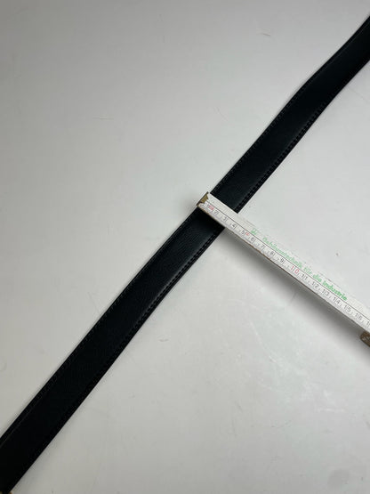 Vintage Celine Paris Leather Belt Black