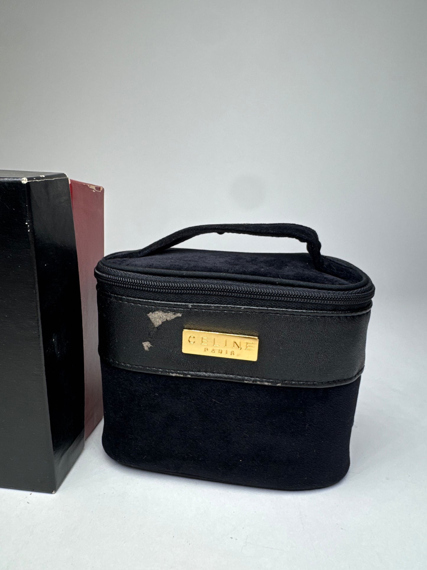 Vintage Celine Paris Mini Canvas Bag Black