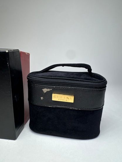 Vintage Celine Paris Mini Canvas Bag Black